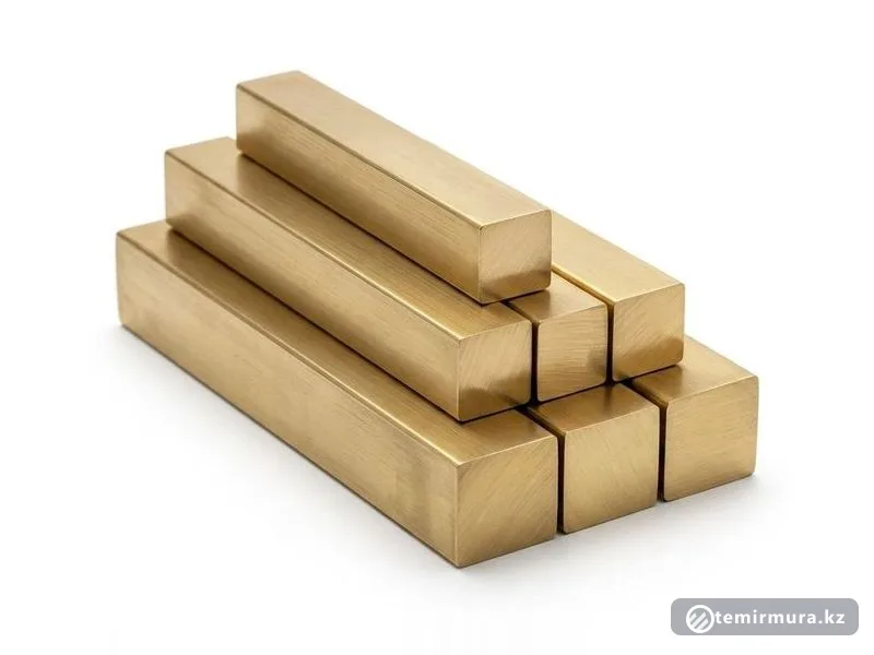 Латунный квадрат Л59 12х12 мм ГОСТ 2060-90 — 12×12 мм, склад TEMIR MURA